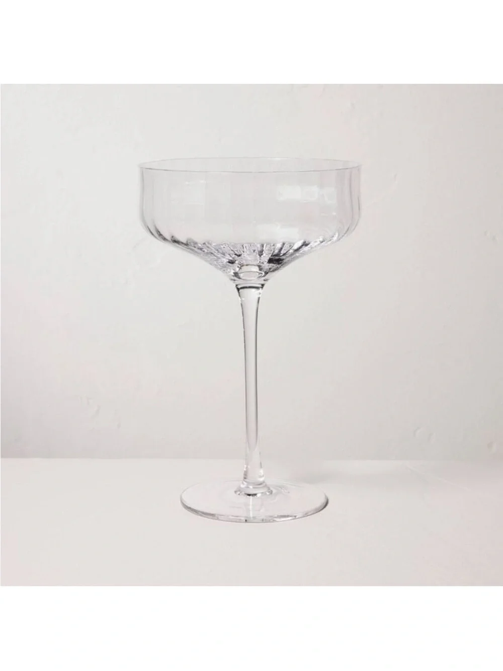 **Set of 8**  12oz Coupe Margarita Glasses Clear - Hearth & Hand Ribbed Scallop